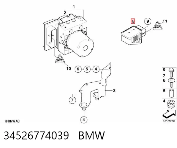 Sensor de velocidad DSC 34526774039 BMW