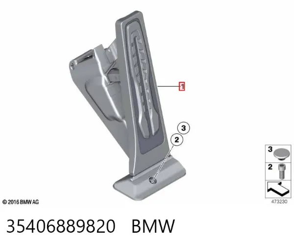 Pedal del acelerador 35406889820 BMW
