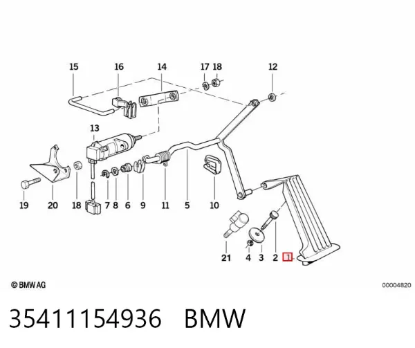 Pedal del acelerador BMW 5 E34