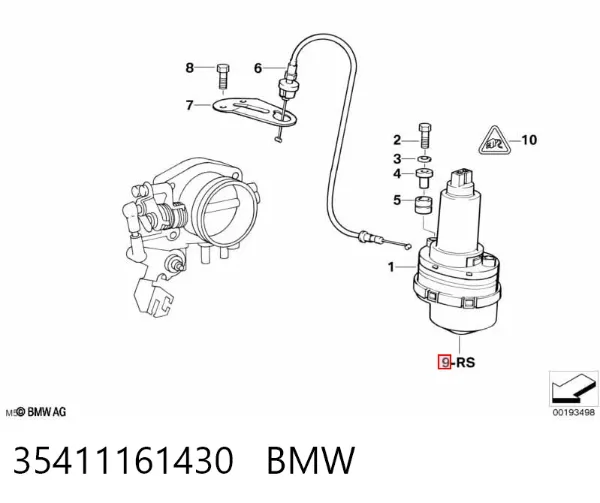 Regulador de la mariposa 35411161430 BMW
