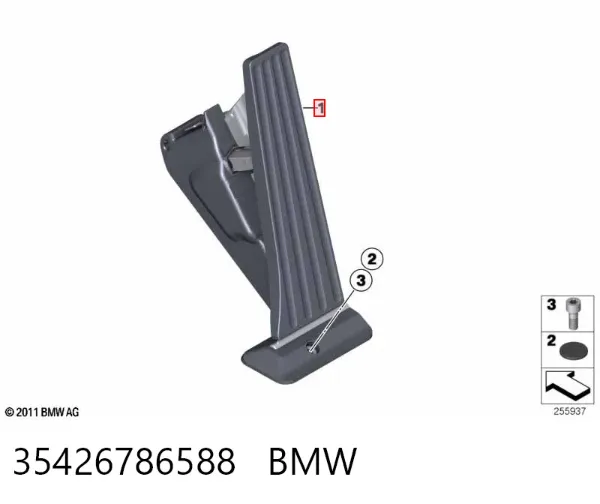 Pedal del acelerador 35426786588 BMW