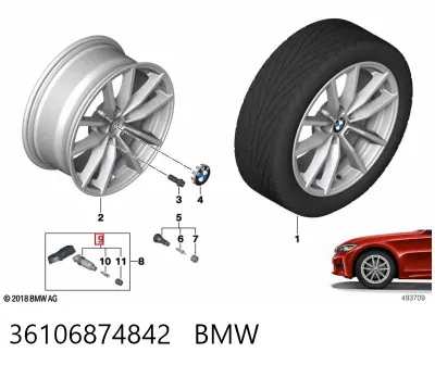 Válvula de rueda BMW 36106874842