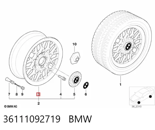 Llantas 36111092719 BMW