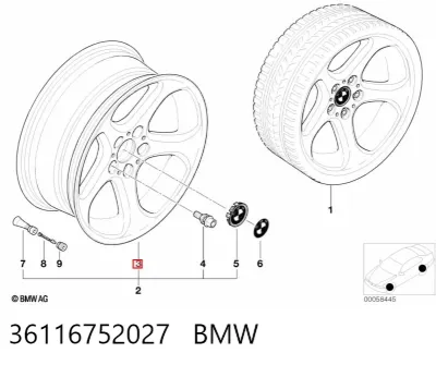 Llantas de aleación BMW 36116752027