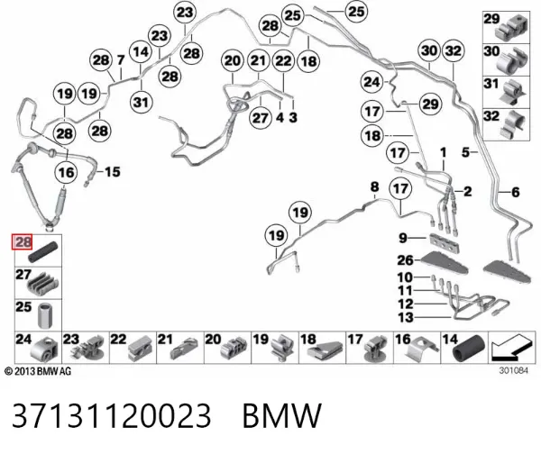 Guardapolvo amortiguador trasero 37131120023 BMW
