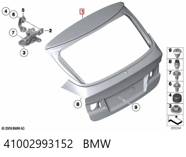 Puerta trasera 41002993152 BMW