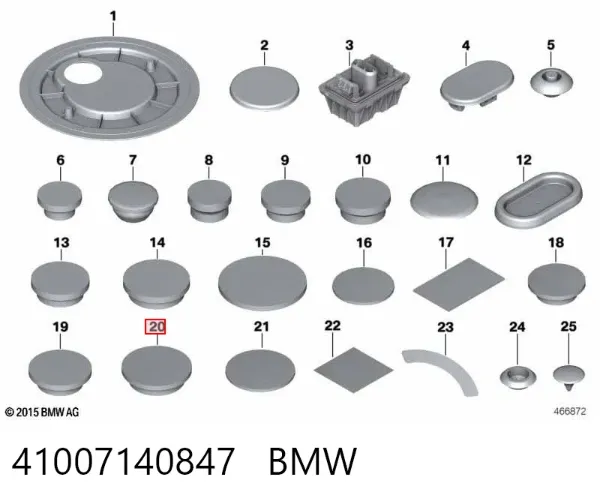 Kit de reparación cilindro de freno principal 41007140847 BMW