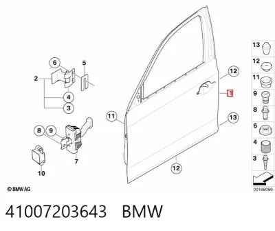 Puerta delantera izquierda BMW 41007203643