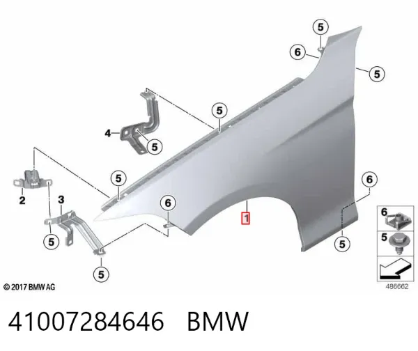 Aleta 41007284646 BMW