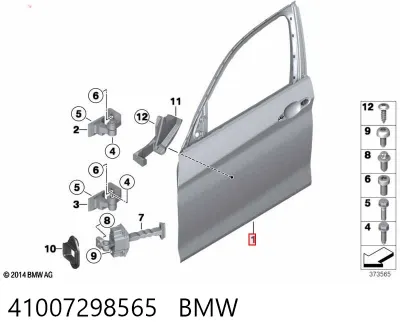 Puerta delantera izquierda BMW 41007298565