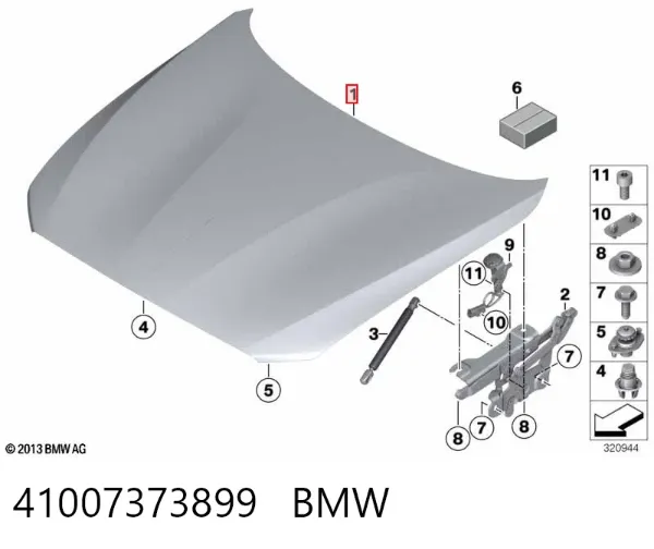 Capó 41007373899 BMW