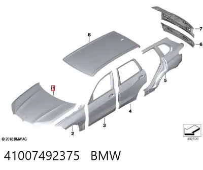 Capó BMW 41007492375