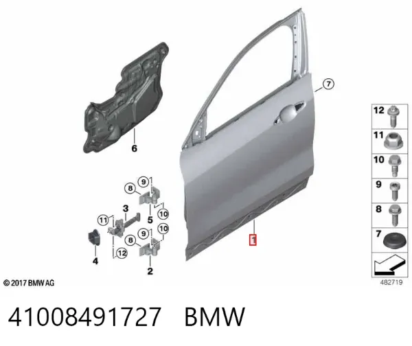 Puerta delantera izquierda 41008491727 BMW