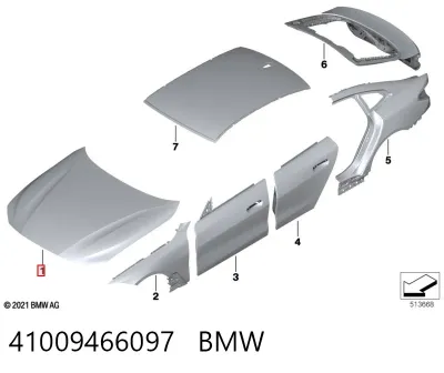 Capó BMW 41009466097