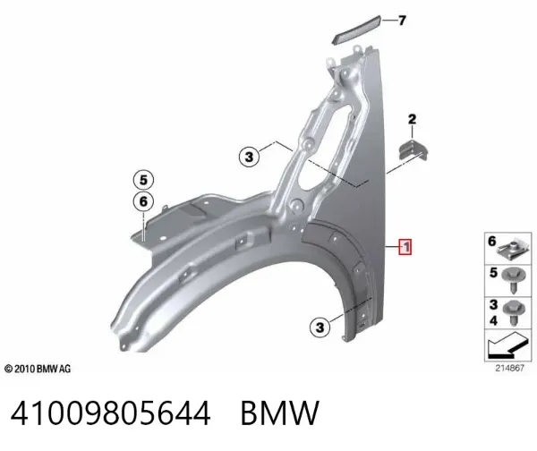 Aleta 41009805644 BMW