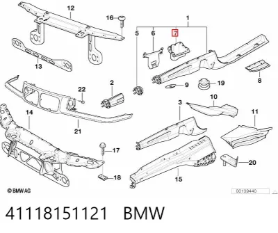 Abrazadera de la bieleta estabilizadora delantera BMW 41118151121