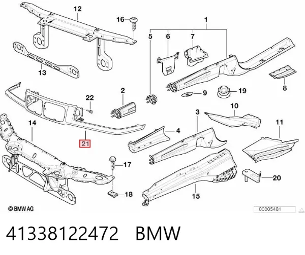 Parrilla 41338122472 BMW