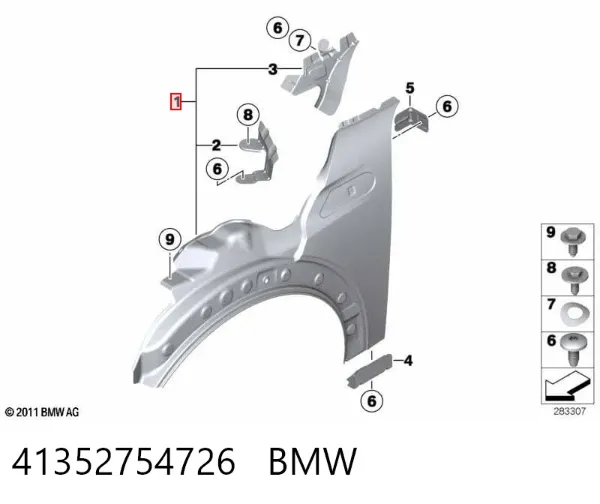 Aleta 41352754726 BMW