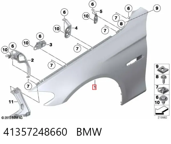 Aleta 41357248660 BMW