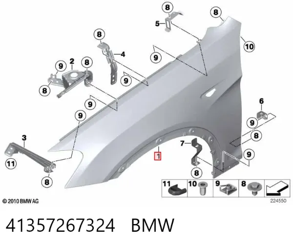 Aleta 41357267324 BMW