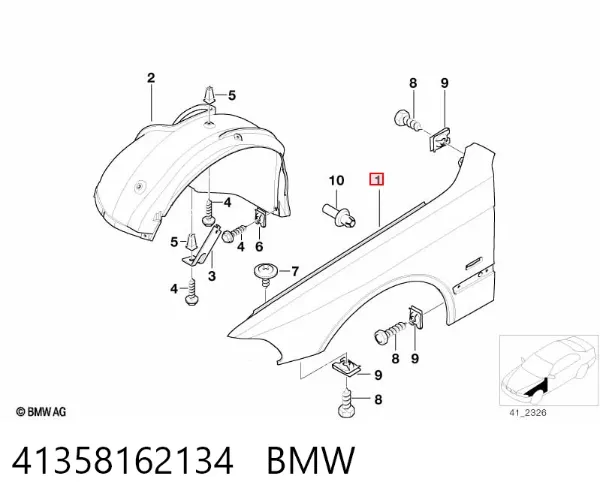 Aleta 41358162134 BMW