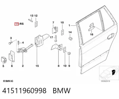 Bisagra de puerta delantera BMW 41511960998