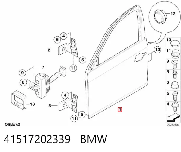 Puerta delantera izquierda 41517202339 BMW