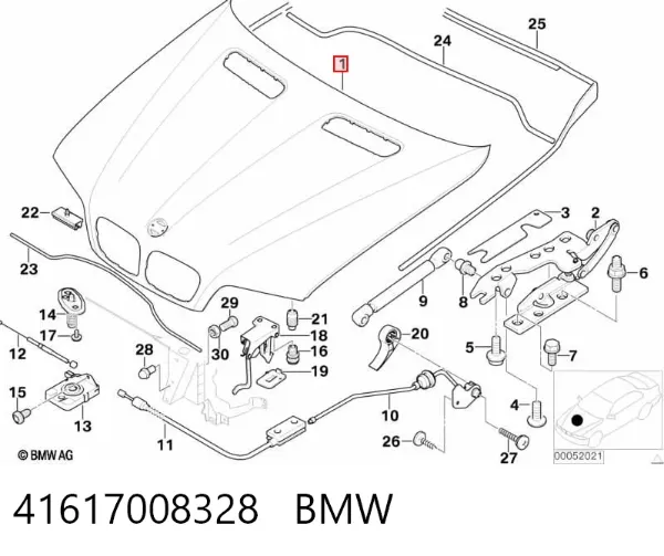 Capó 41617008328 BMW