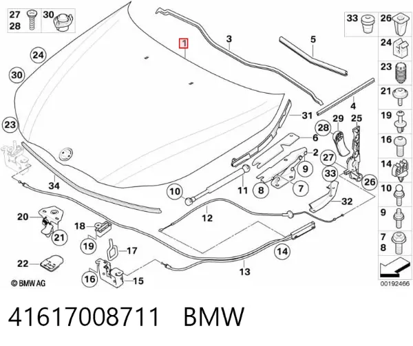 Capó 41617008711 BMW