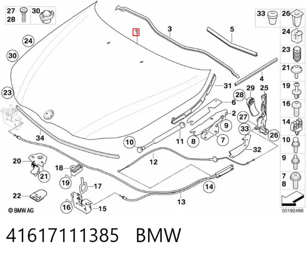 Capó 41617111385 BMW