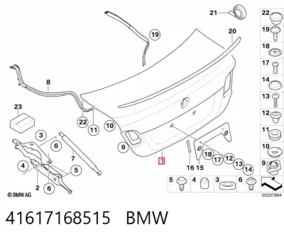 Tapa del maletero BMW 41617168515