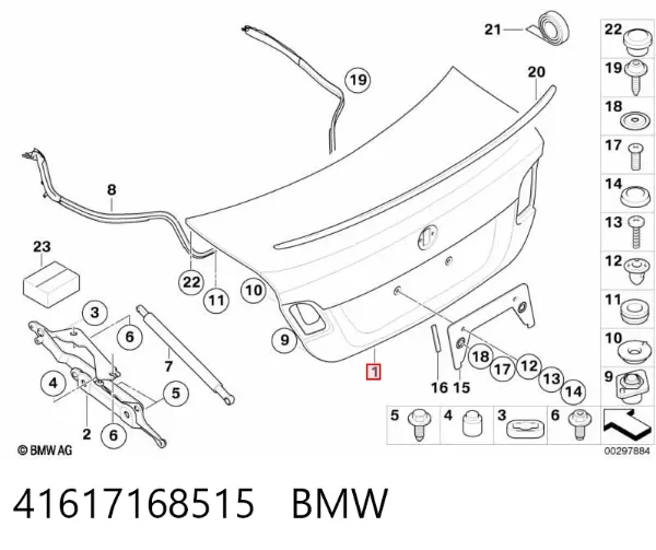 Tapa maletero 41617168515 BMW