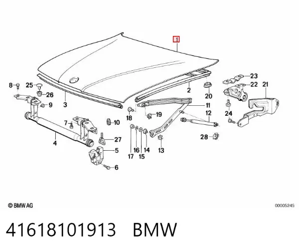 Capó 41618101913 BMW