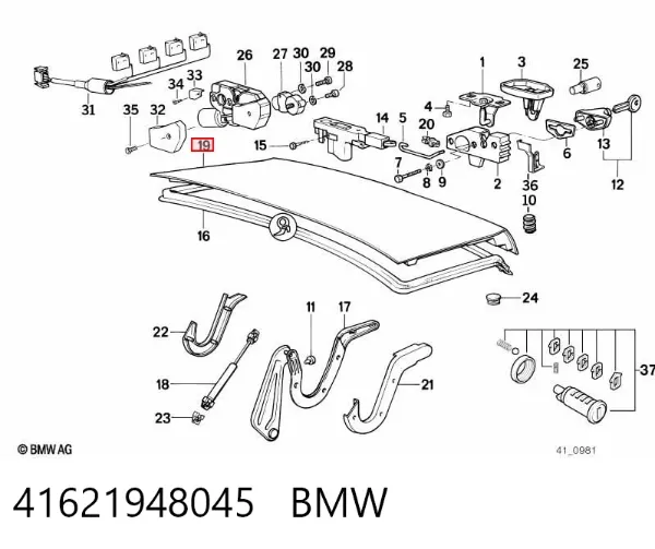 Tapa maletero BMW 7 E32