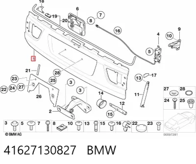 Puerta trasera BMW 41627130827