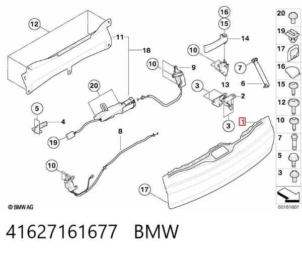Puerta trasera 41627161677 BMW