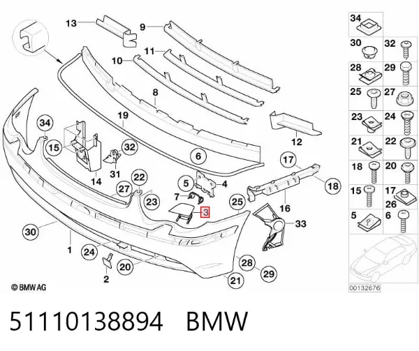 Paragolpes 51110138894 BMW