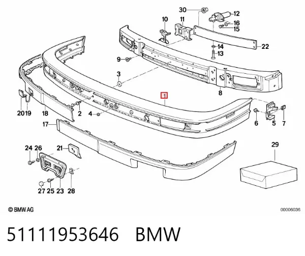 Paragolpes 51111953646 BMW