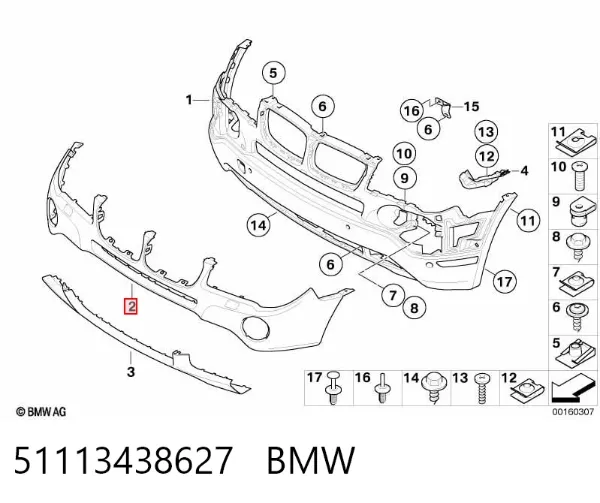 Paragolpes 51113438627 BMW