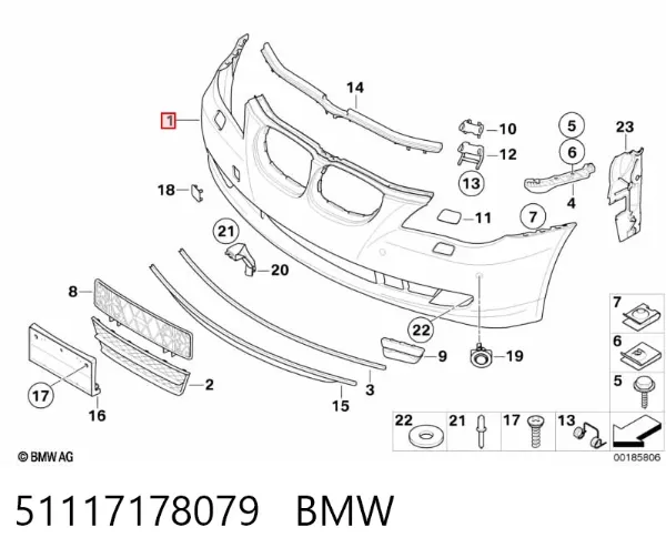 Paragolpes 51117178079 BMW