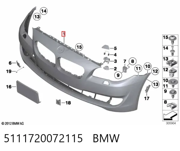 Paragolpes 5111720072115 BMW