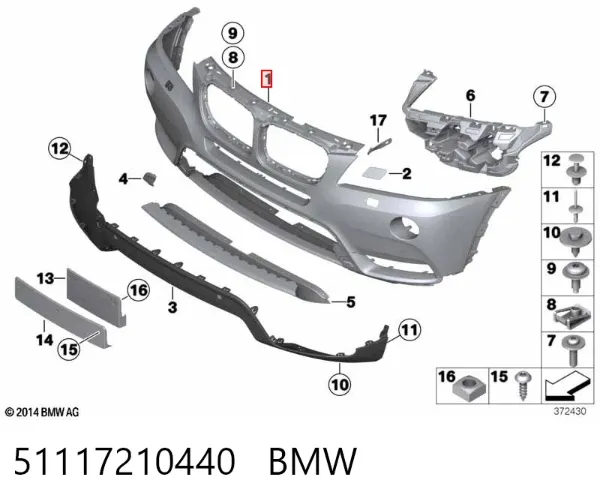 Paragolpes 51117210440 BMW