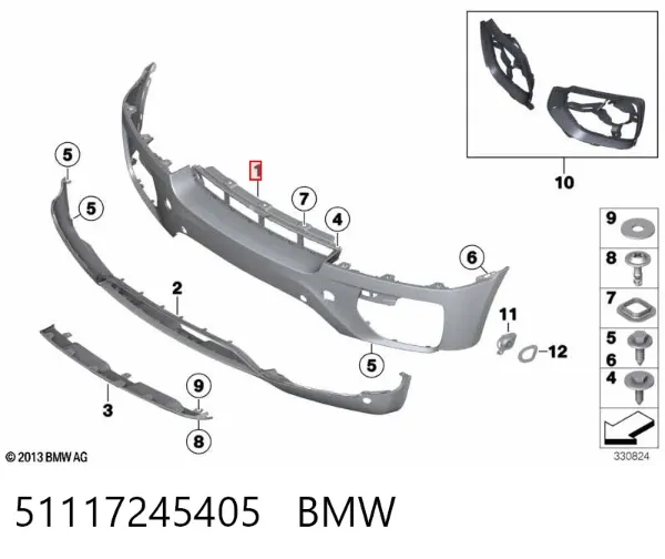 Paragolpes 51117245405 BMW