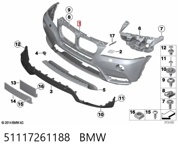 Paragolpes 51117261188 BMW