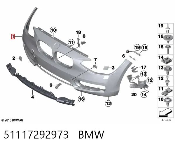 Paragolpes 51117292973 BMW
