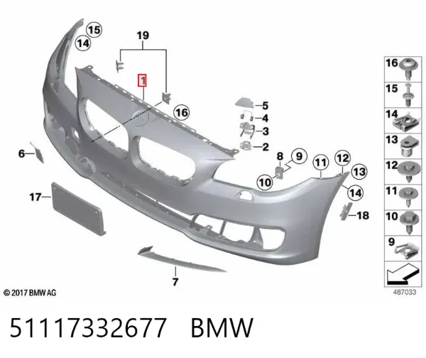 Paragolpes 51117332677 BMW