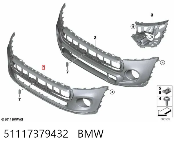 Paragolpes 51117379432 BMW
