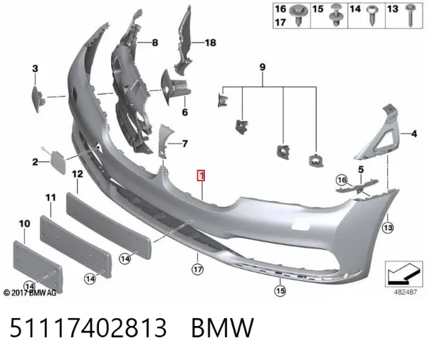 Paragolpes 51117402813 BMW