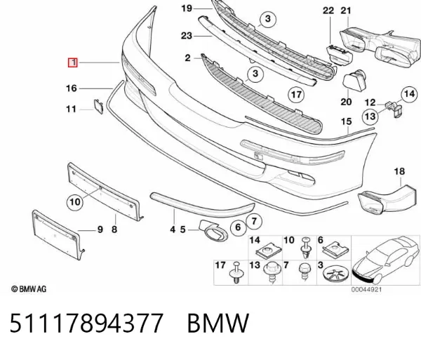 Paragolpes 51117894377 BMW