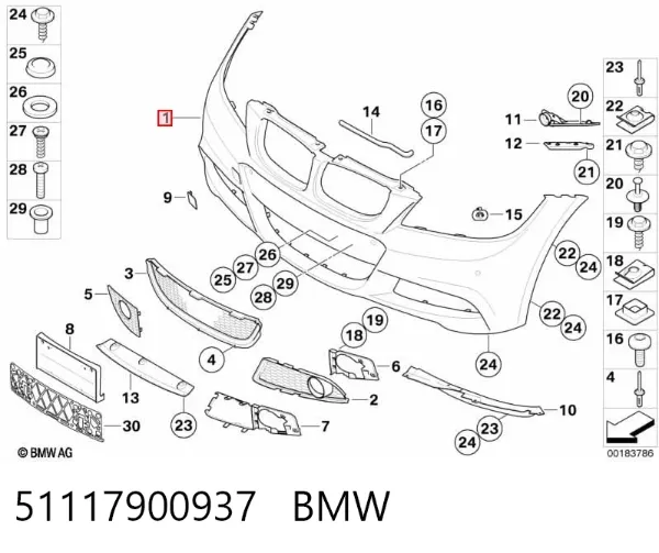 Paragolpes 51117900937 BMW